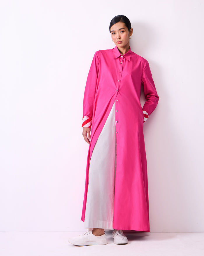 Pattaya Shirt Dress - Fuchsia