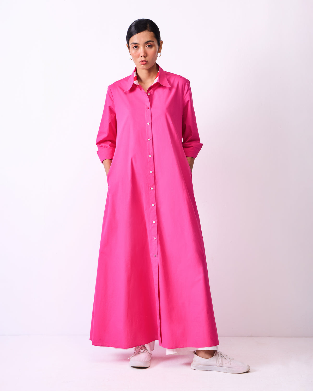 Pattaya Shirt Dress - Fuchsia thumbnail 2