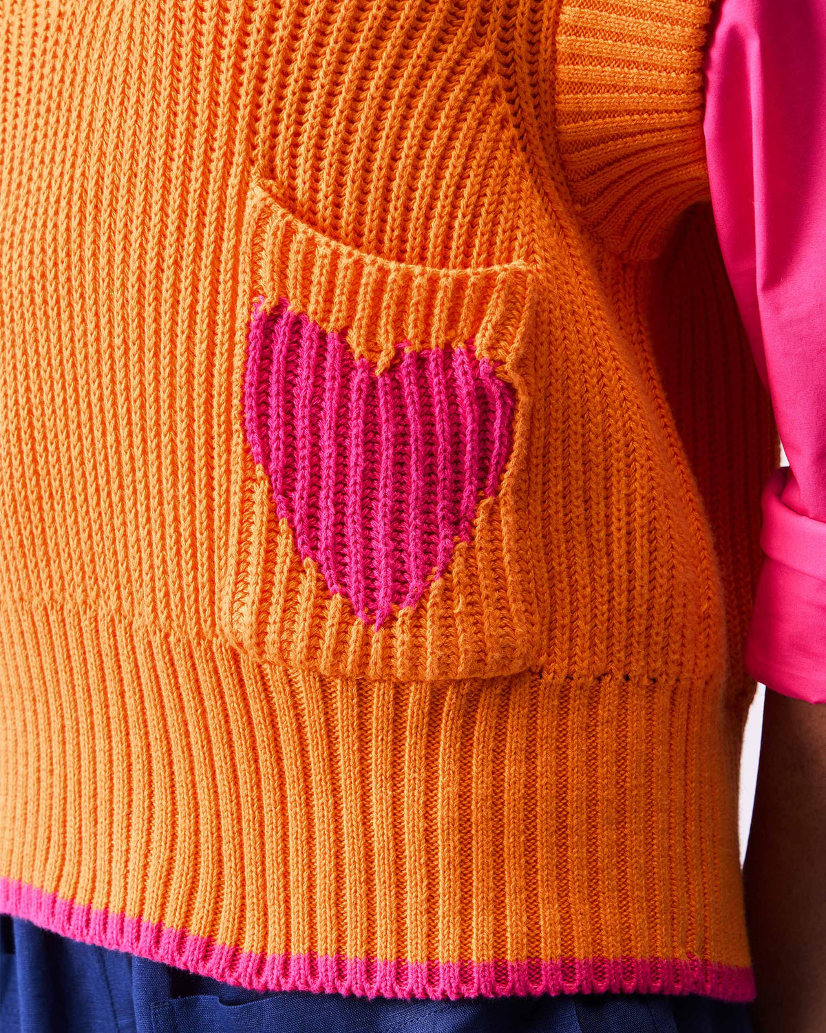 Lunar V-neck Sweater - Orange thumbnail 4