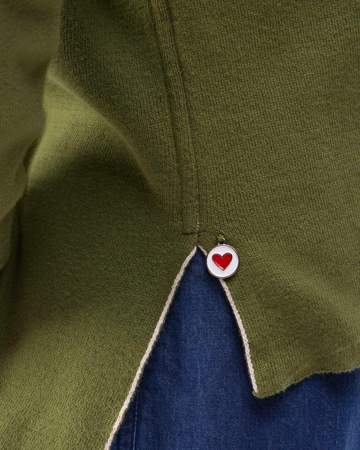 Polka Jumper - Olive & Oatmeal Polkas