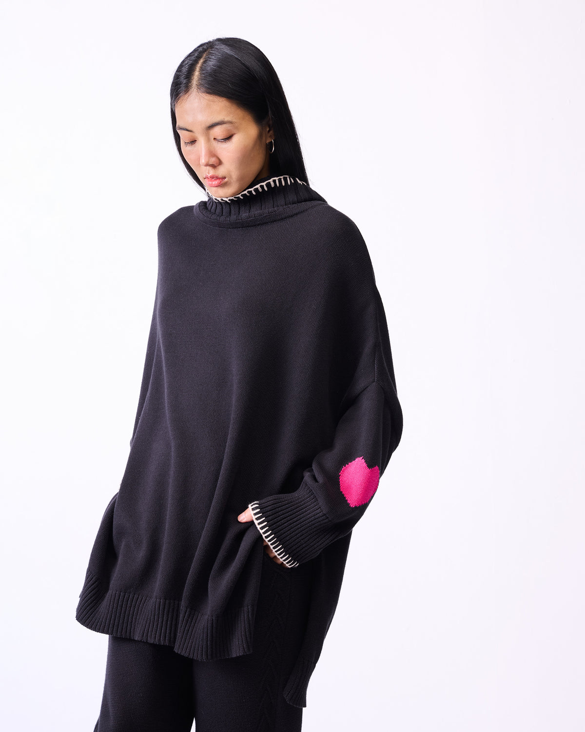 Raven Turtle Neck Sweater - Black thumbnail 3