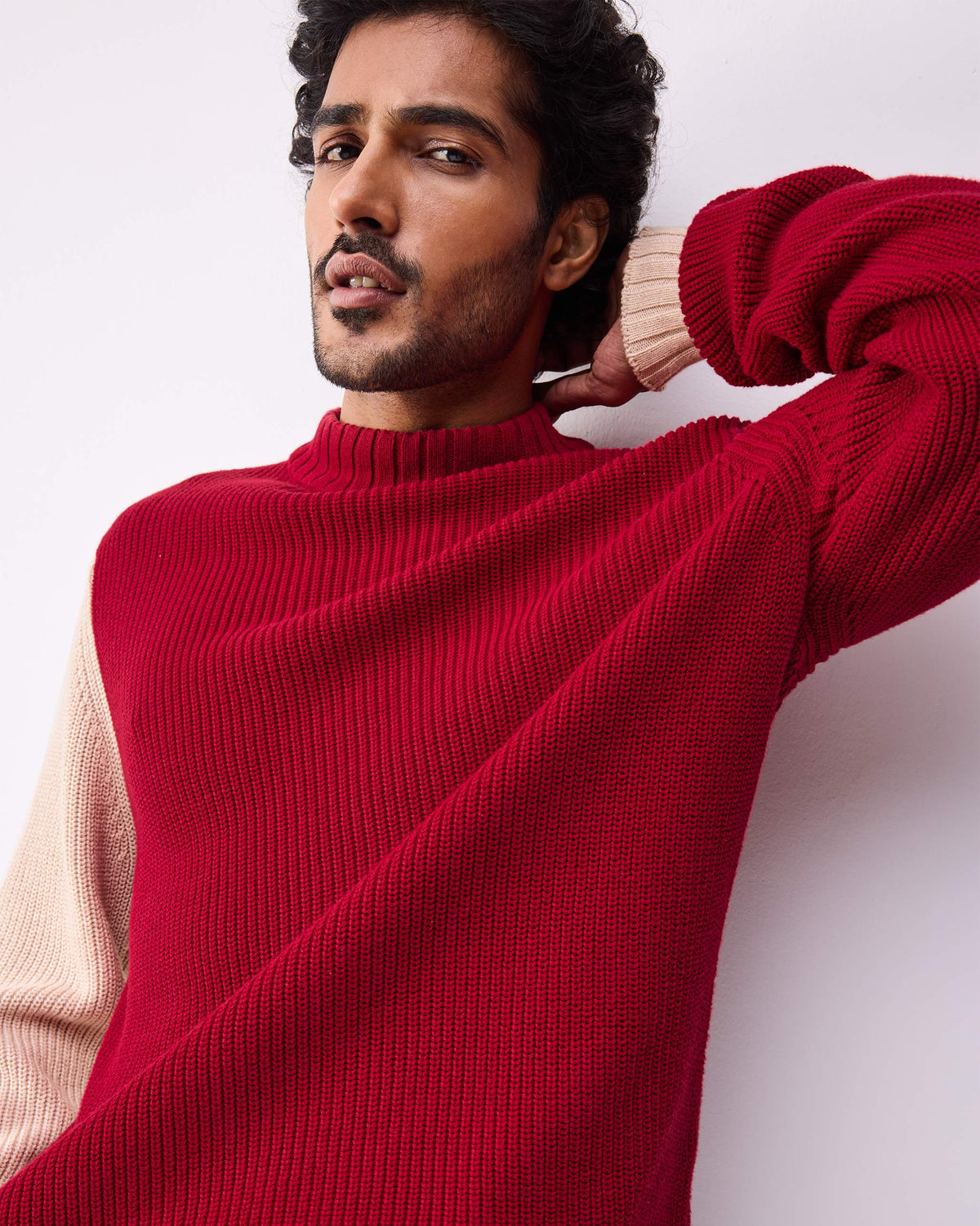Crew-Neck Sweater - Dark Red thumbnail 4