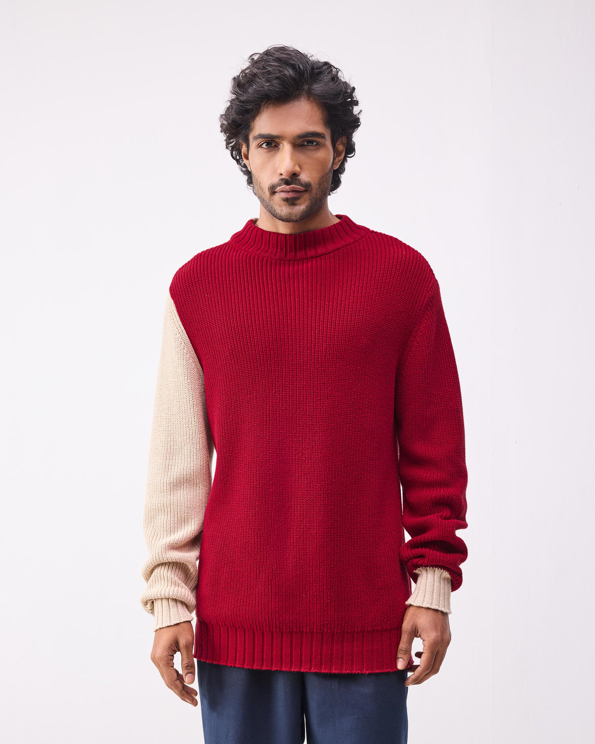 Crew-Neck Sweater - Dark Red thumbnail 5