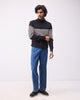 Stripefront Sweater - Black & Oatmeal Stripes