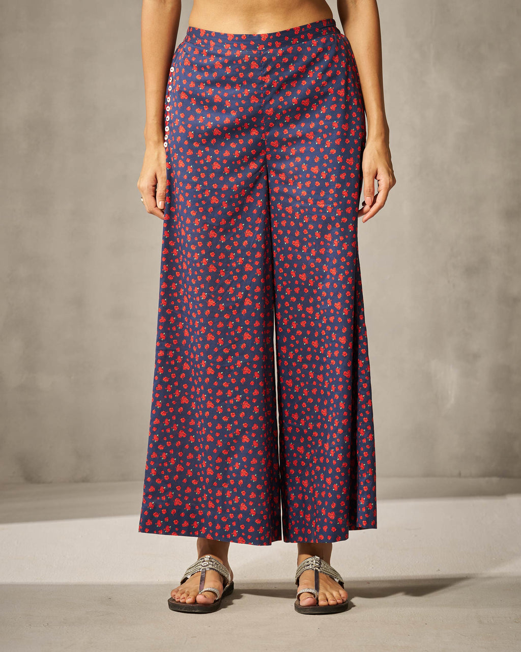 Basic Pyjamas - Navy & Red Print – Nicobar
