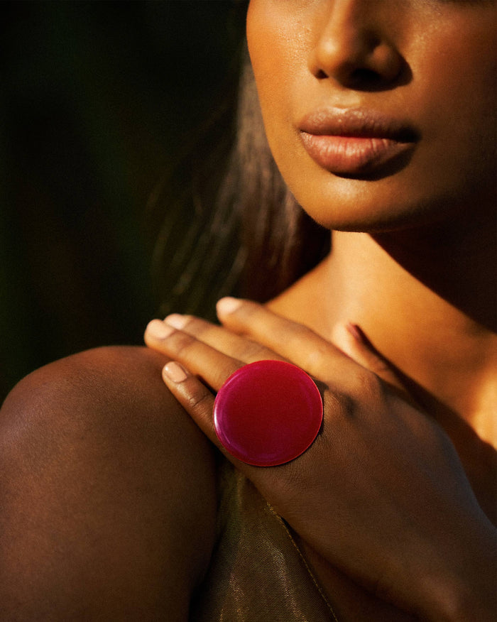 Dot Ring - Red & Gold
