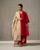 Dragon Fly Dupatta - Gold & Ivory Embroidered