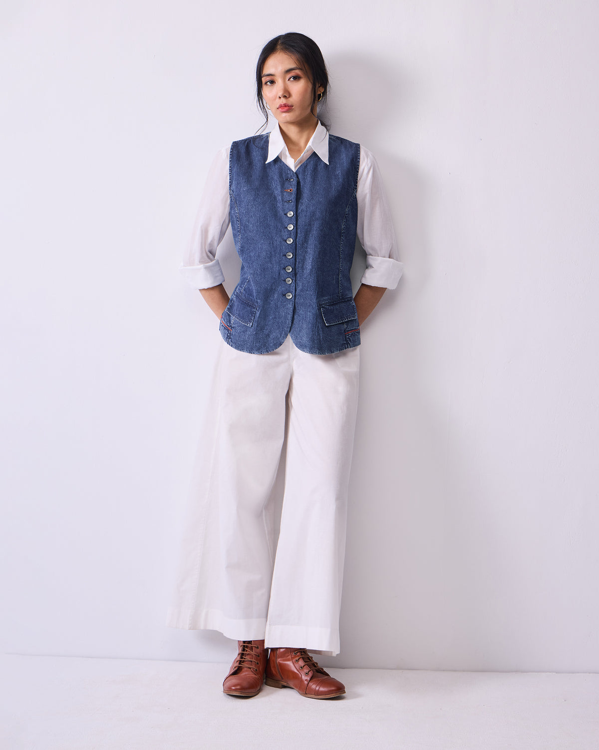 Travel Waistcoat - Denim