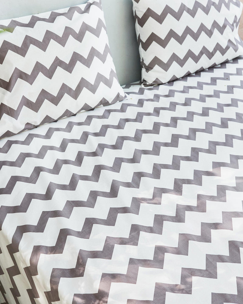 Colombo Wave Bedsheet King with Pillow Case Set