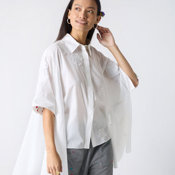 Ceylon Shirt - White Embroidery – Nicobar
