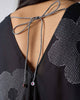 The Curved Hem Top set - Black & White Embroidery
