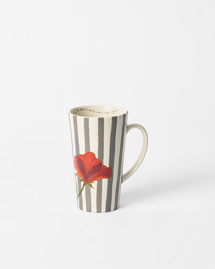 Striped Poppy Tall Mug