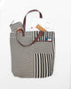 Berber Stripe Tote - Charcoal Stripes
