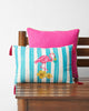 Flamingo Stripe Cushion Cover