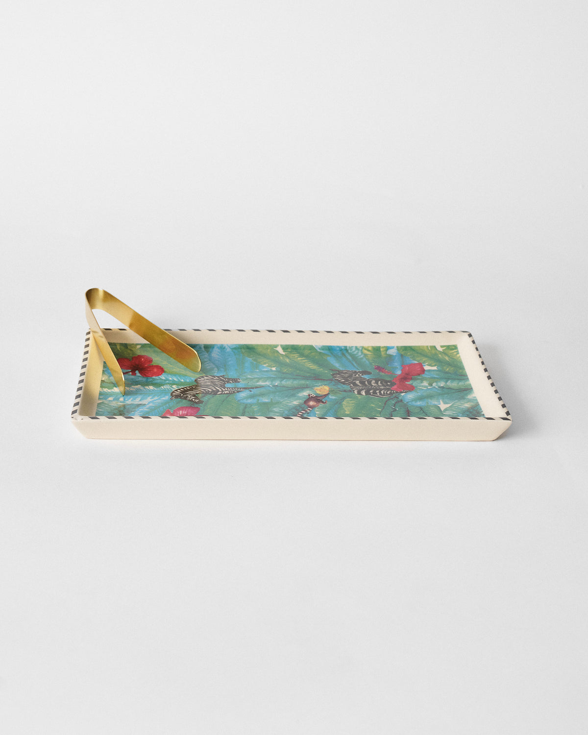 Zebra Lush Cookie Tray With Tong