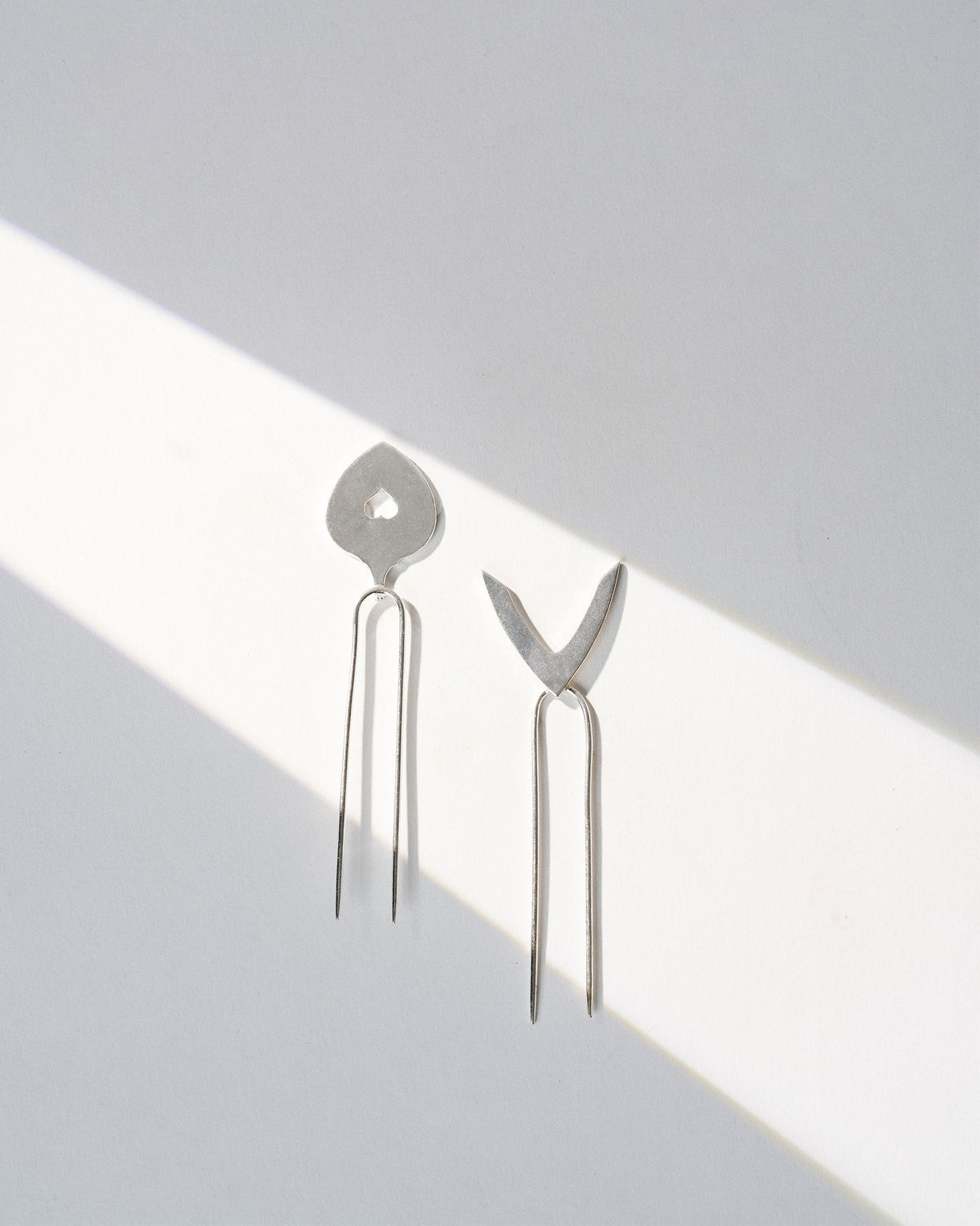 Teer Bun Pins Set of 2 - Silver