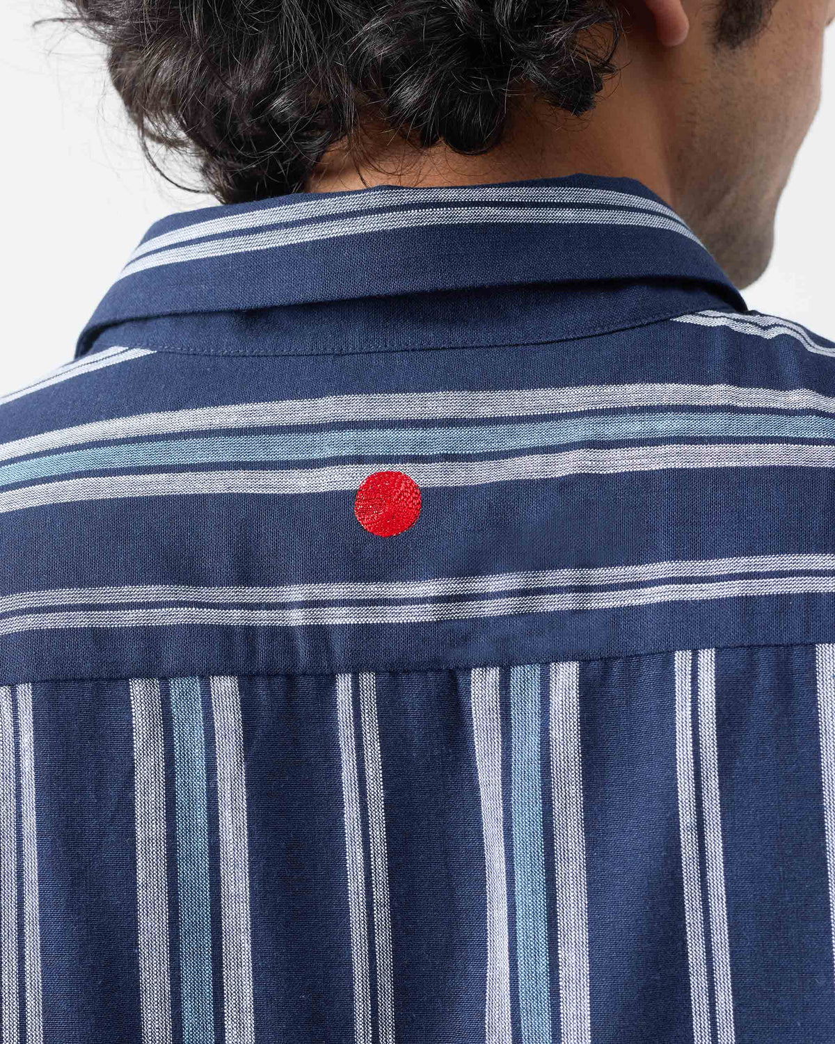 Comoros Kurta - Blue & Navy Stripes