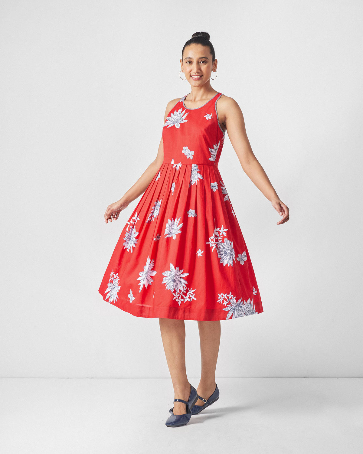 Kaito Dress - Red & White Print