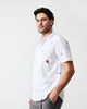 Riverline Shirt - White & Red Embroidered