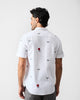Riverline Shirt - White & Red Embroidered