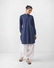 Basic Mid Length Kurta - Navy & White Checks