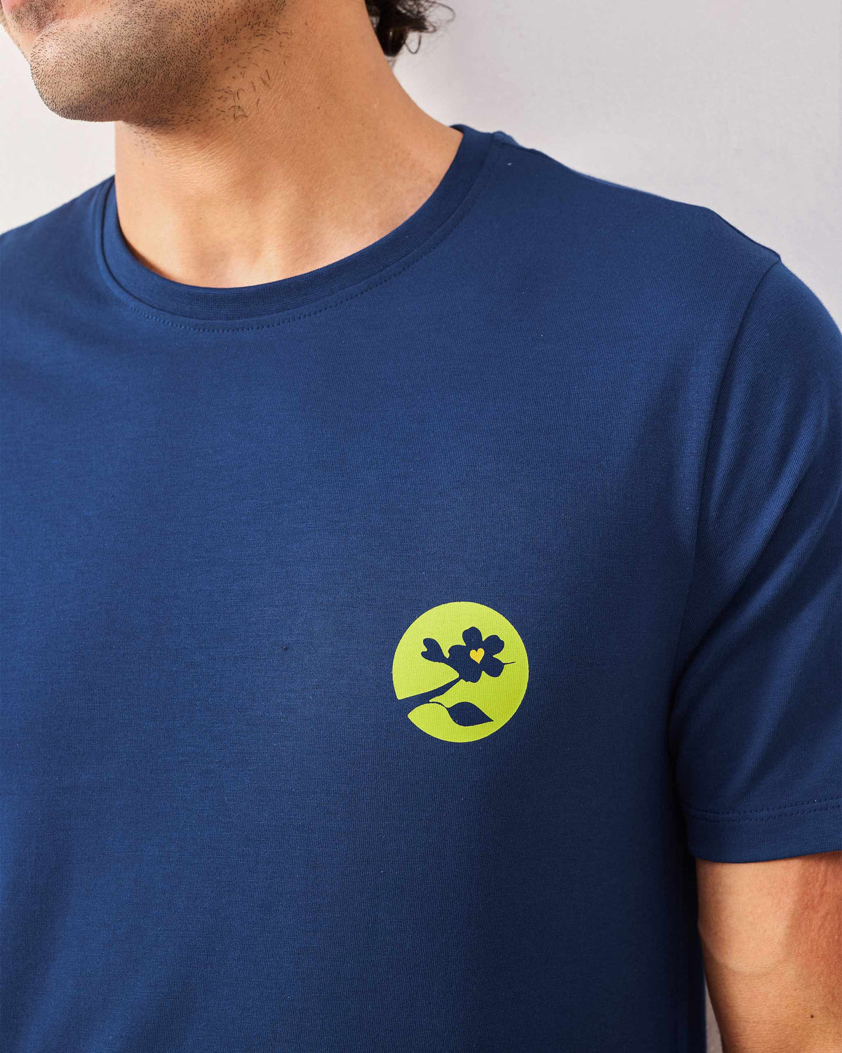 Limelife T-shirt - Navy & Lime Print