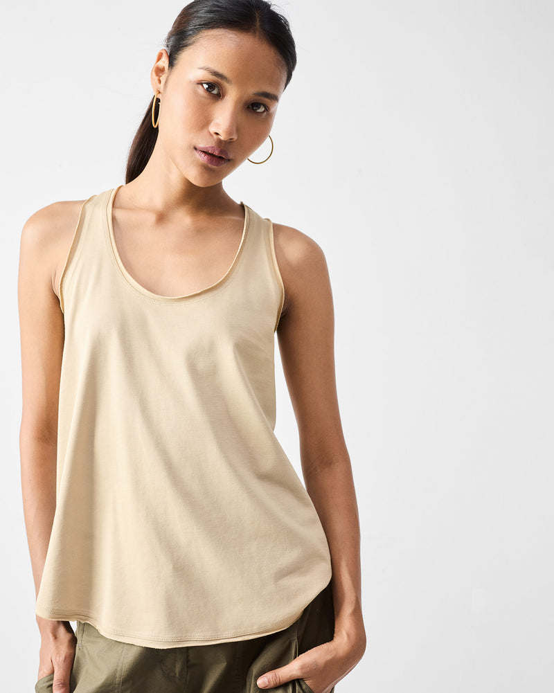 Ukiyo Racerback Top - Khaki