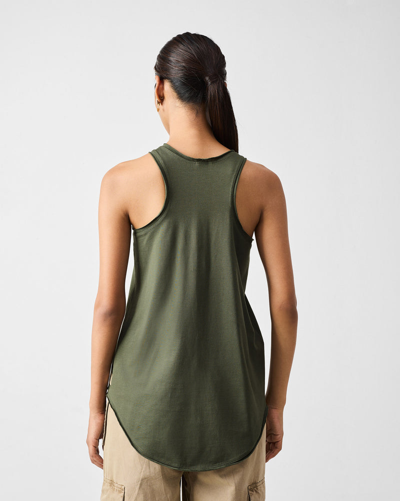 Ukiyo Racerback Top - Olive