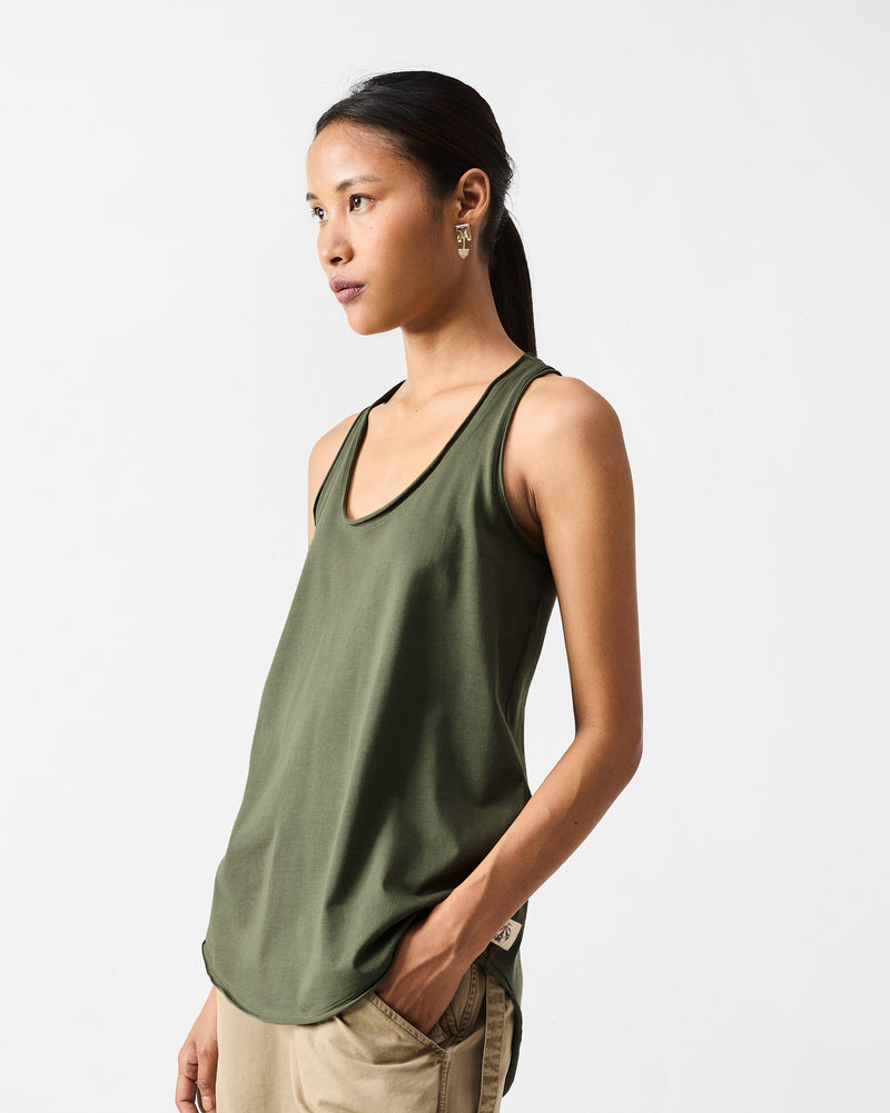 Ukiyo Racerback Top - Olive