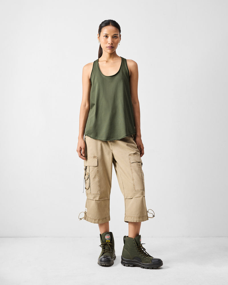 Ukiyo Racerback Top - Olive