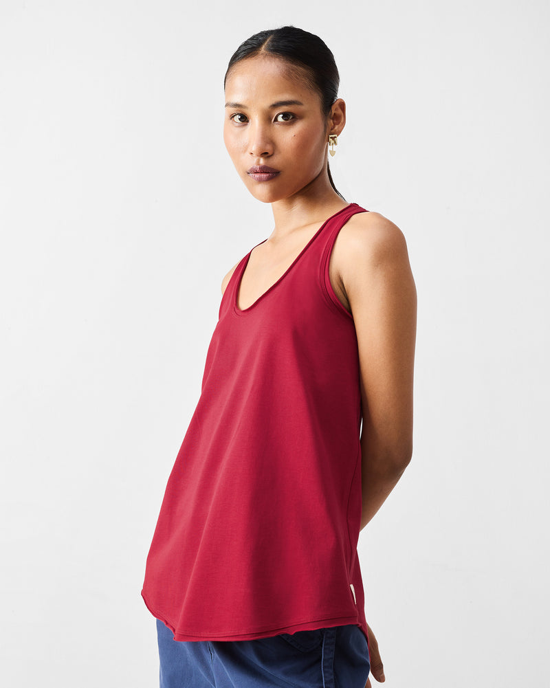 Ukiyo Racerback Top - Red