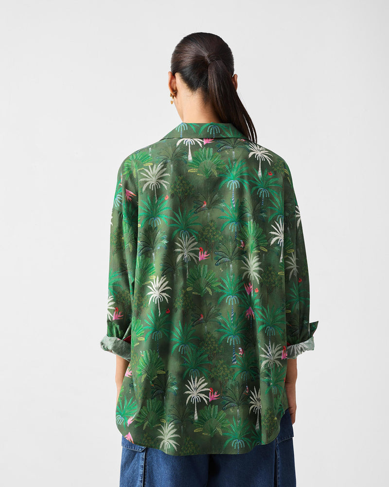 Sunderbans Shirt - Green Printed