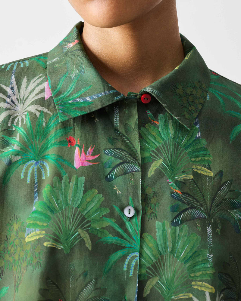 Sunderbans Shirt - Green Printed