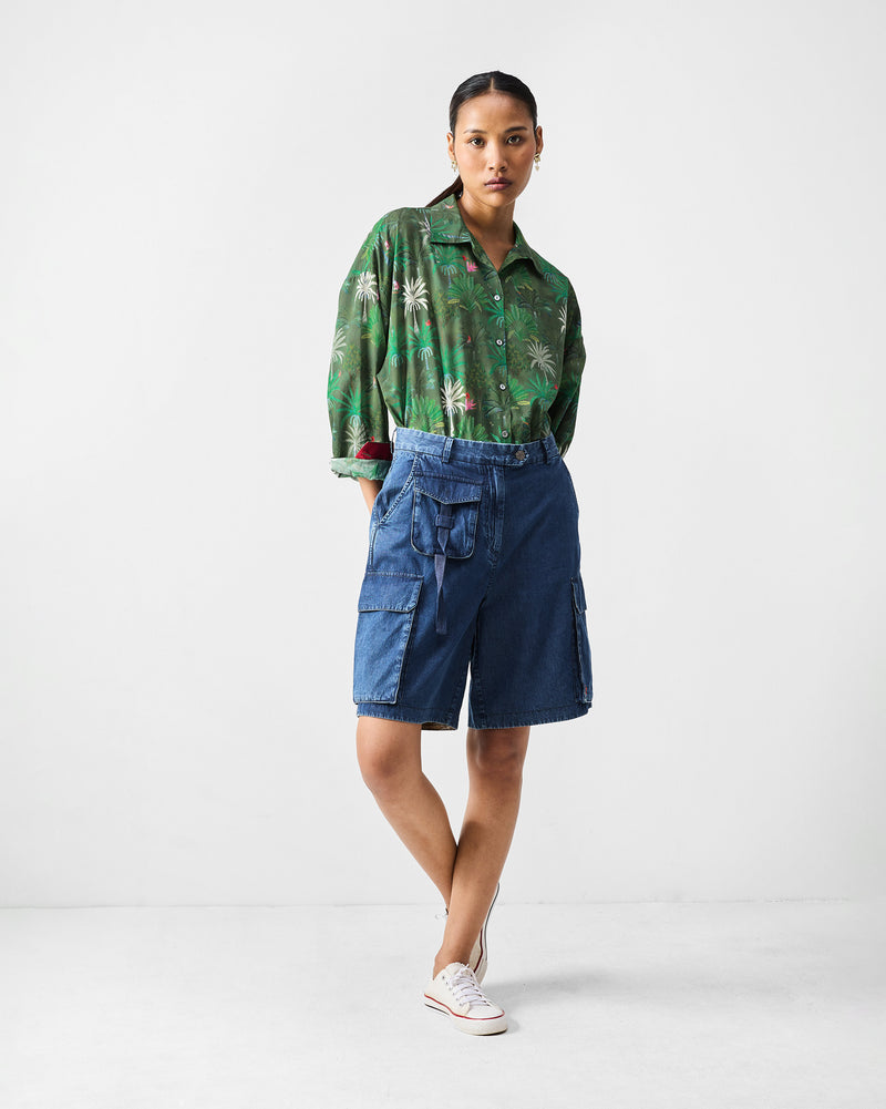 Sunderbans Shirt - Green Printed