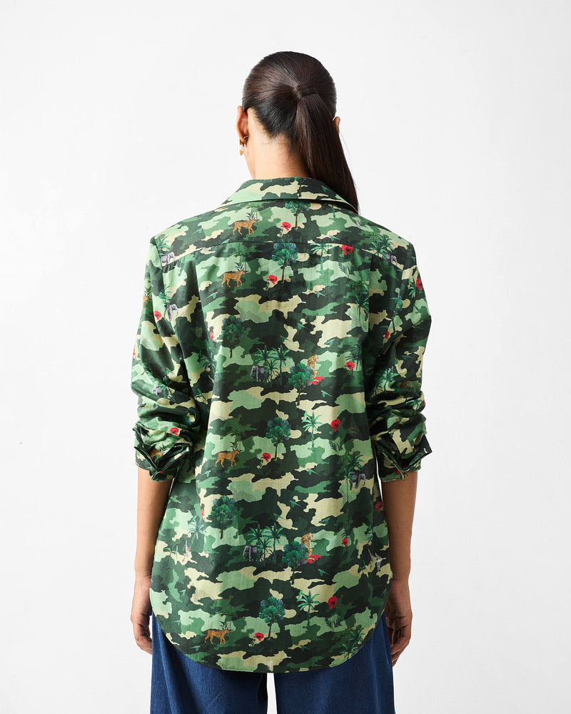 Tropico Shirt - Green Printed