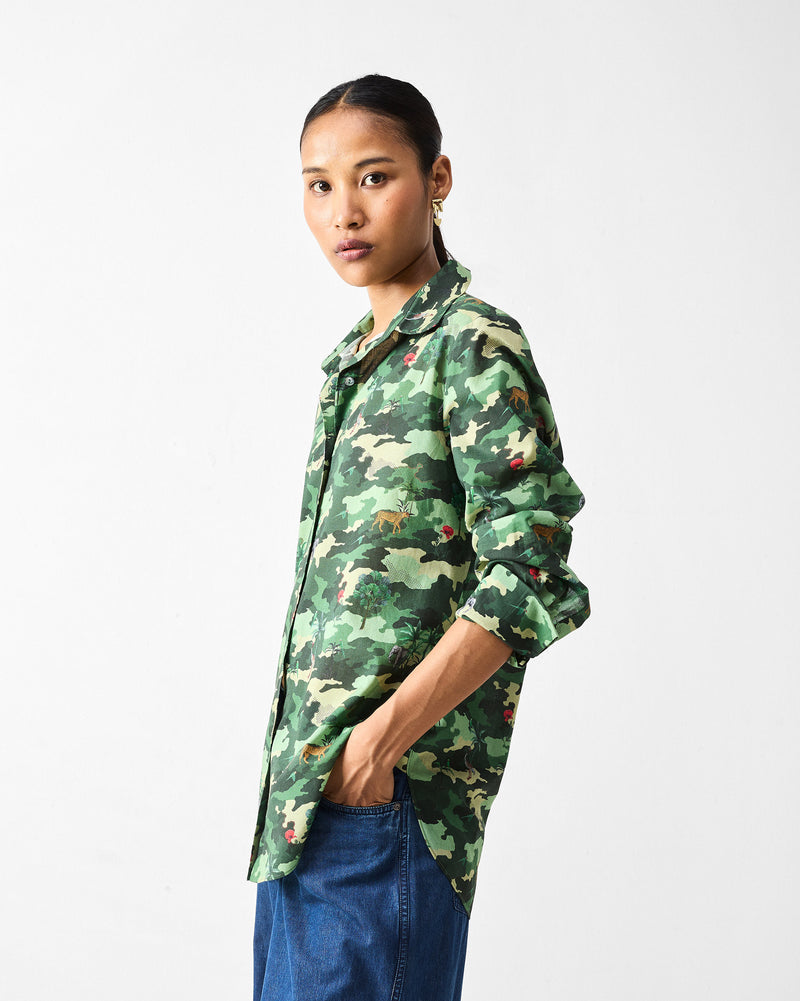 Tropico Shirt - Green Printed