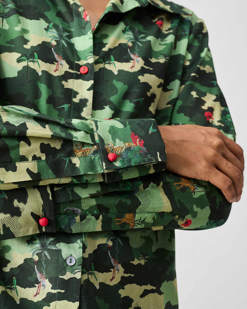 Tropico Shirt - Green Printed