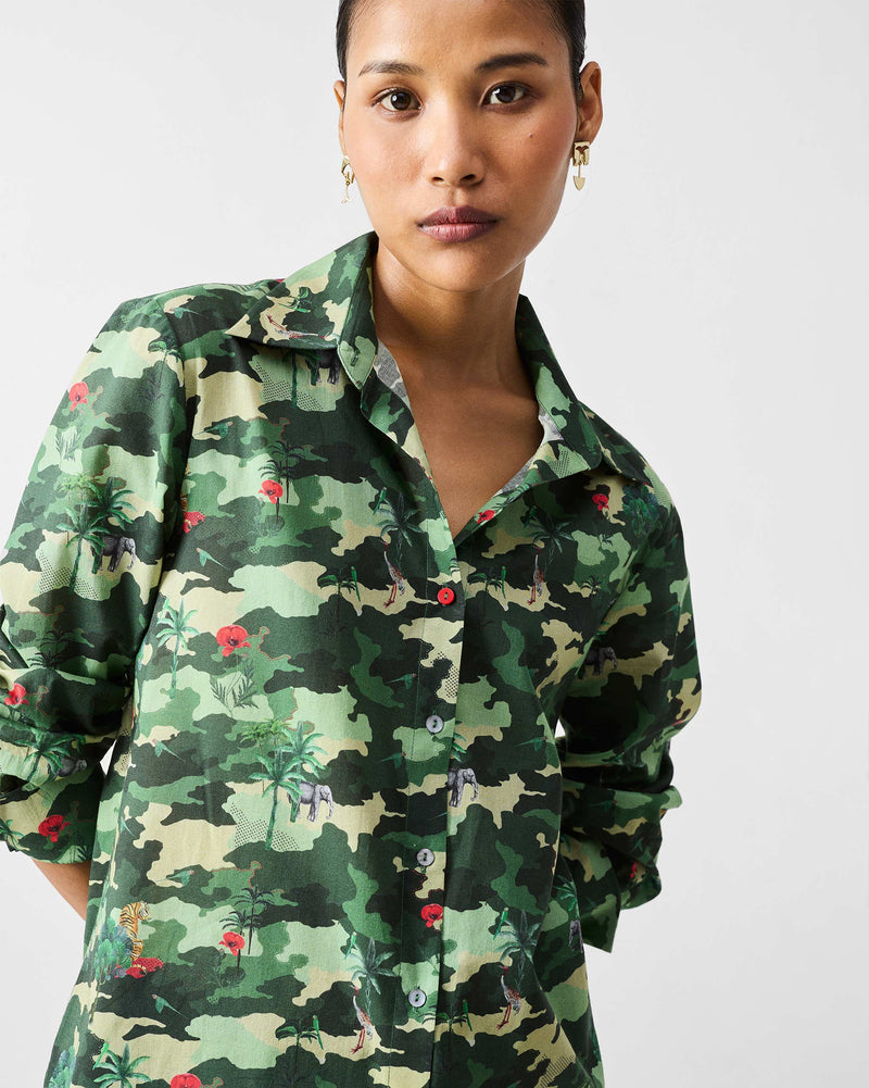 Tropico Shirt - Green Printed