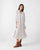 Summer Tea Dress - Khaki & White Stripes