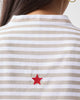 Summer Tea Dress - Khaki & White Stripes