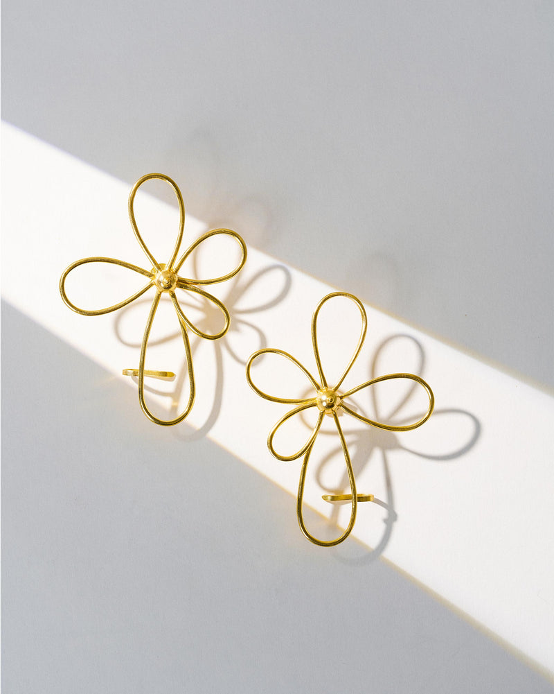 Blossom Earrings Large - Gold