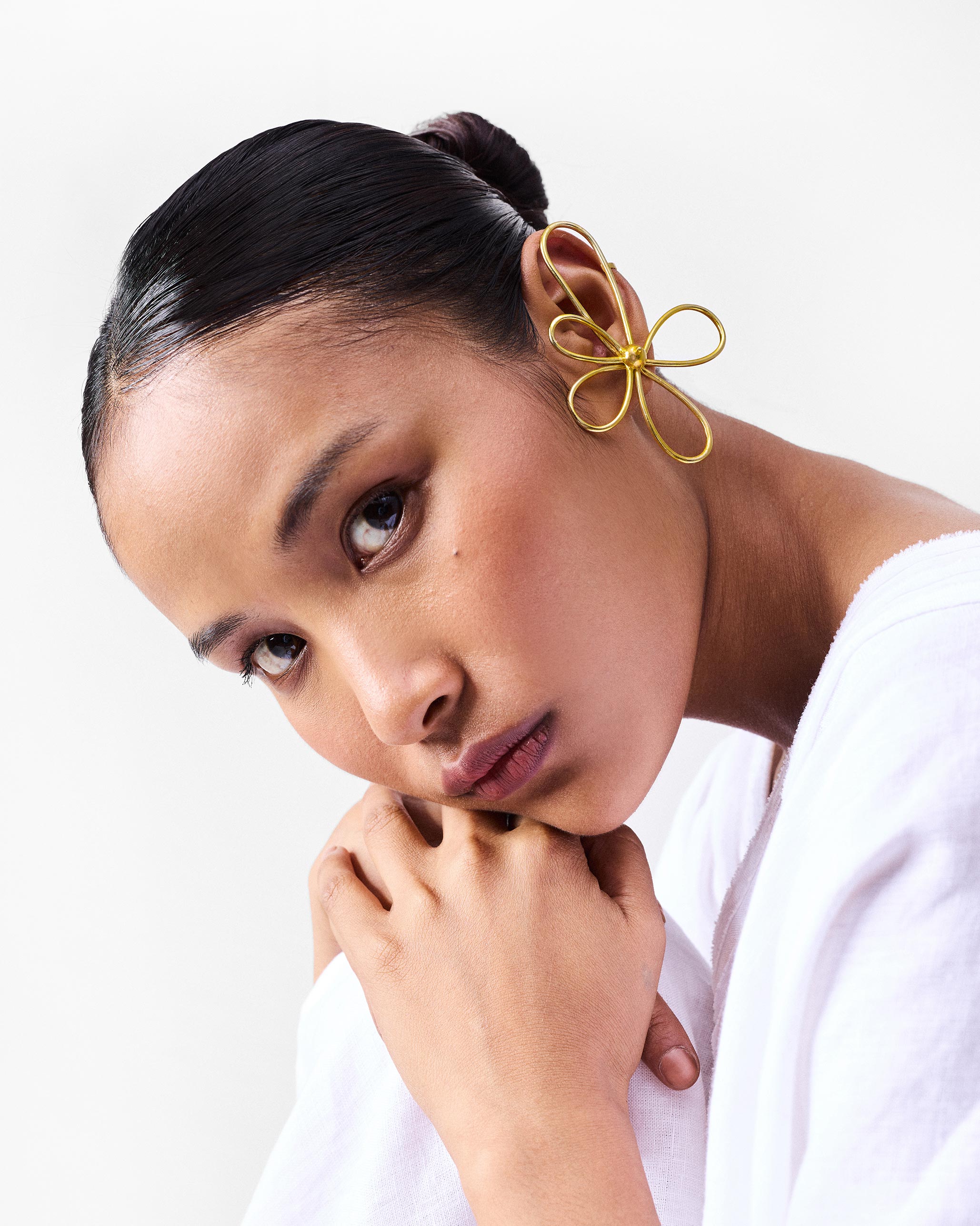 Blossom Earrings Large - Gold