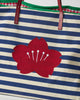 Crimson Bloom Bag - Blue & White Stripes