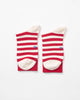 Stripey Socks - Red & Oatmeal Stripes