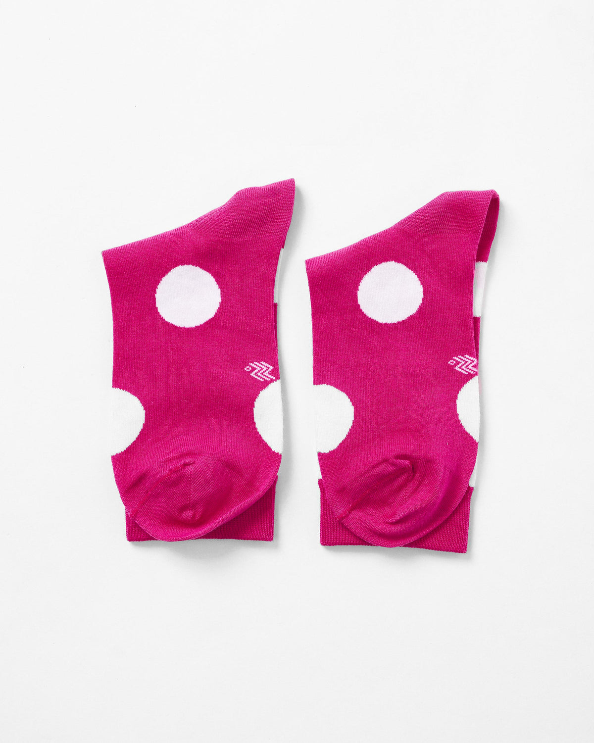 Polka Love Socks - Fuchsia & Oatmeal