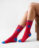 Starstruck Socks - Red & Cobalt Blue
