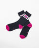 Flowerbed Socks - Black & Fuchsia