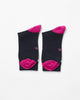Flowerbed Socks - Black & Fuchsia