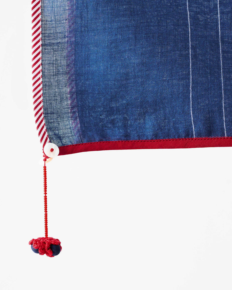 Button Up Scarf - Blue