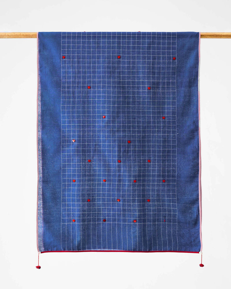 Button Up Scarf - Blue